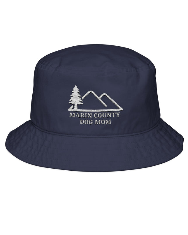 "Marin County Dog Mom" Bucket Hat (White Embroidery)