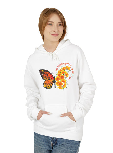 "Butterflies and Poppies Marin County, California" Unisex Midweight Softstyle Fleece Hoodie
