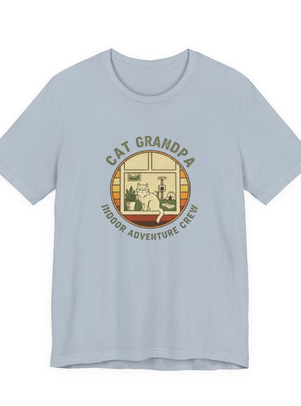 "Cat Grandpa Indoor Adventure Crew" Unisex Jersey Short Sleeve Tee