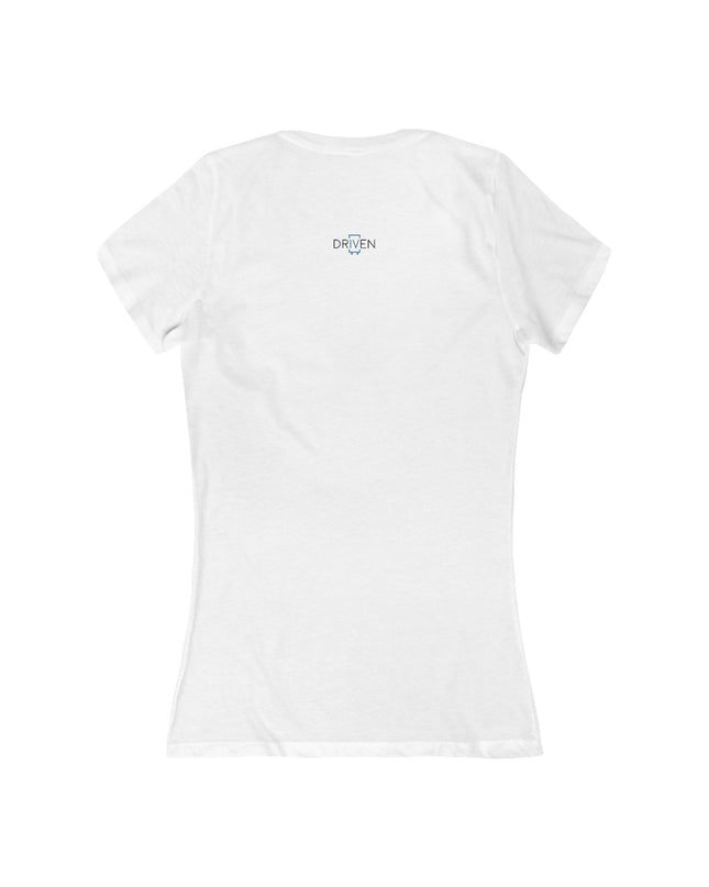 "Driven" Women's Jersey Short Sleeve Deep V-Neck Tee