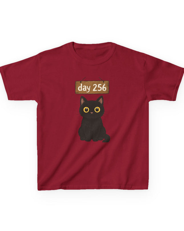 Day 256, no blinking black cat Kids Heavy Cotton Tee by Gildan 5000B