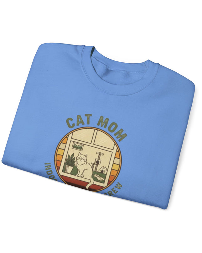 "Cat Mom Indoor Adventure Crew" Unisex Adult Sweatshirt