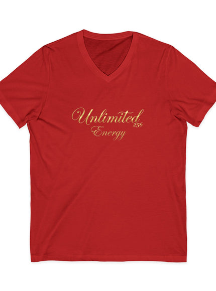 "Unlimited 256 Energy" Unisex Jersey Short Sleeve V-Neck Tee