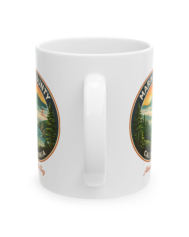 "Marin County, Above the Fog" Ceramic Mug, (11oz, 15oz)