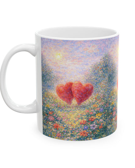 "Valentine's Day - Monet Style" Ceramic Mug, (11oz, 15oz)