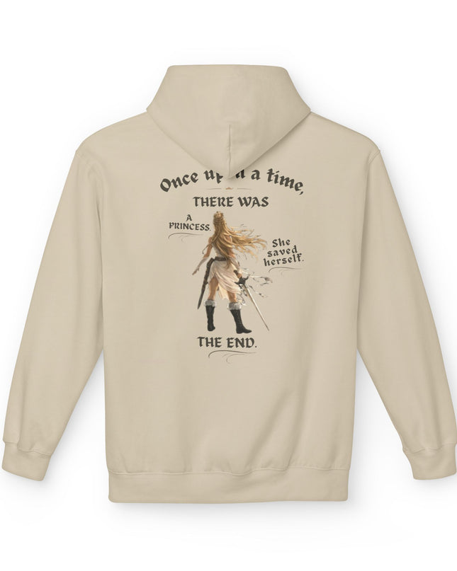 "She Saved Herself" (Ink both sides) Unisex Midweight Softstyle Fleece Hoodie