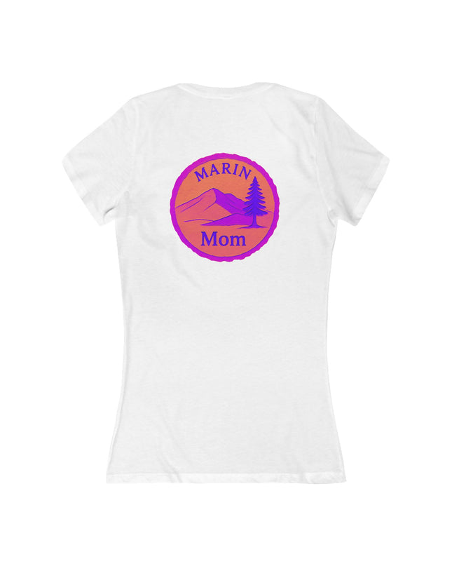 "Marin Mom" Women's Jersey Short Sleeve Deep V-Neck Tee