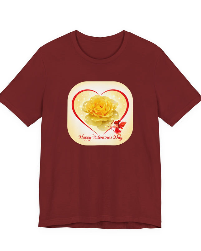 "Happy Valentine's Day" Unisex Jersey Short Sleeve Tee