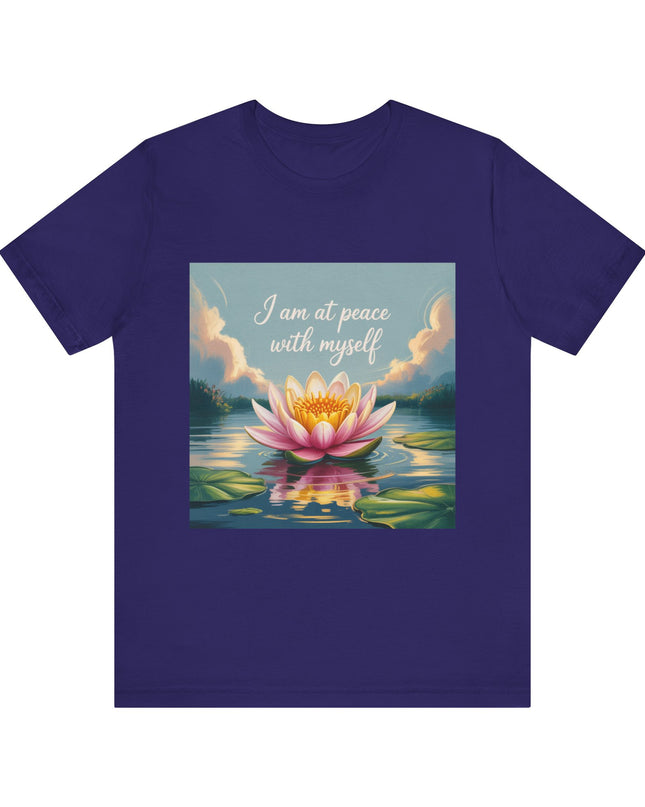 "I am at Peace with Myself" Women's and Men's Jersey Short Sleeve Tee