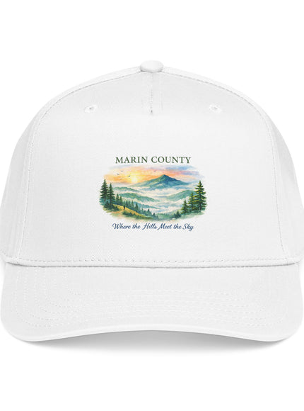"Marin County, Where the Hills Meet the Sky" Mid Profile Baseball Cap