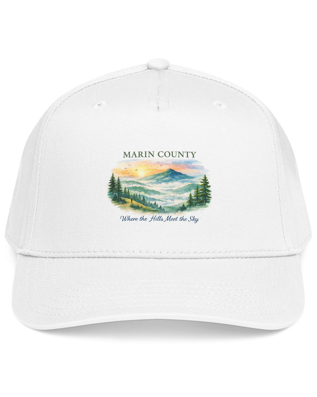 "Marin County, Where the Hills Meet the Sky" Mid Profile Baseball Cap