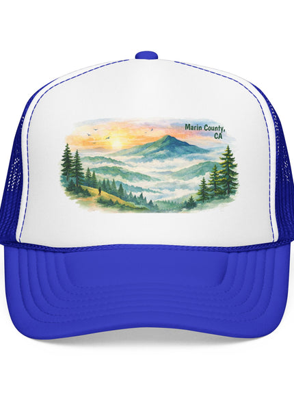 "Marin County, Where the Hills Meet the Sky" Foam Trucker Hat