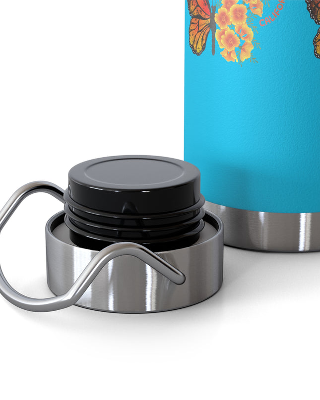 "Butterflies and Poppies Marin County, California" Copper Vacuum Insulated Bottle, 22oz