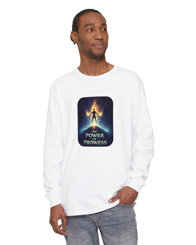 "The Power of Prowess" Unisex Garment-dyed Long Sleeve T-Shirt