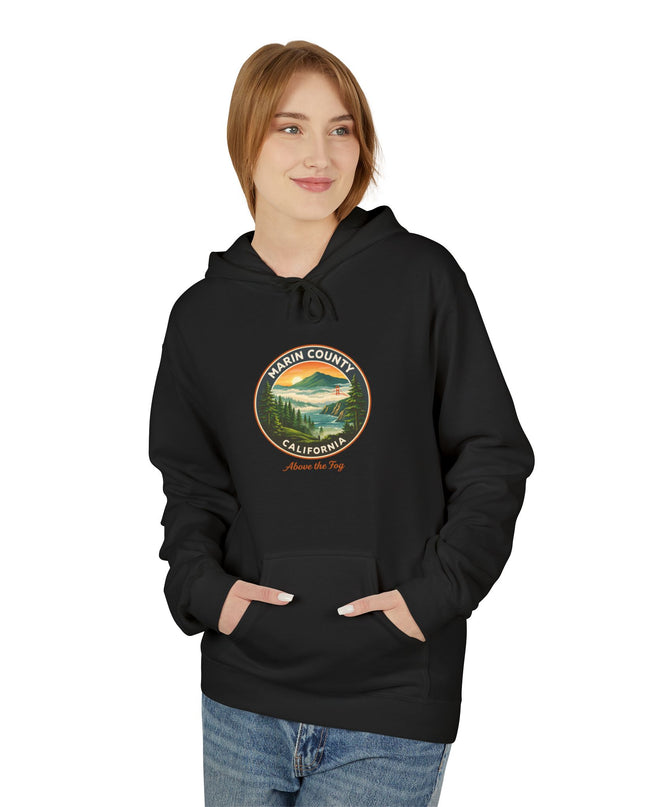 "Marin County, Above the Fog" Unisex Midweight Softstyle Fleece Hoodie