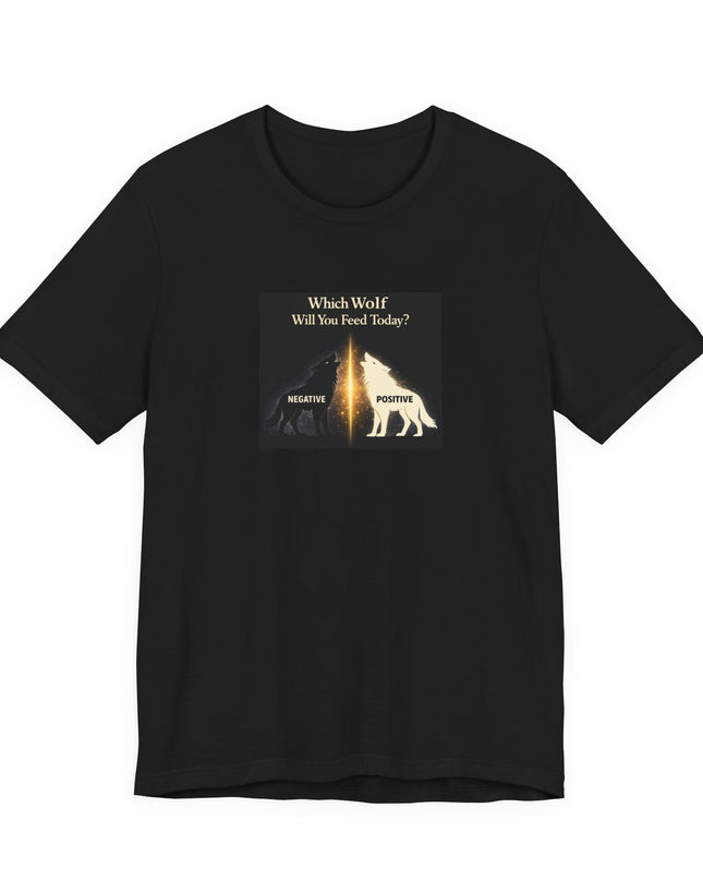 "Which Wolf Will You Feed Today?" Unisex Jersey Short Sleeve Tee
