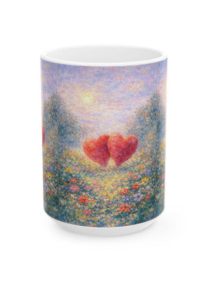 "Valentine's Day - Monet Style" Ceramic Mug, (11oz, 15oz)