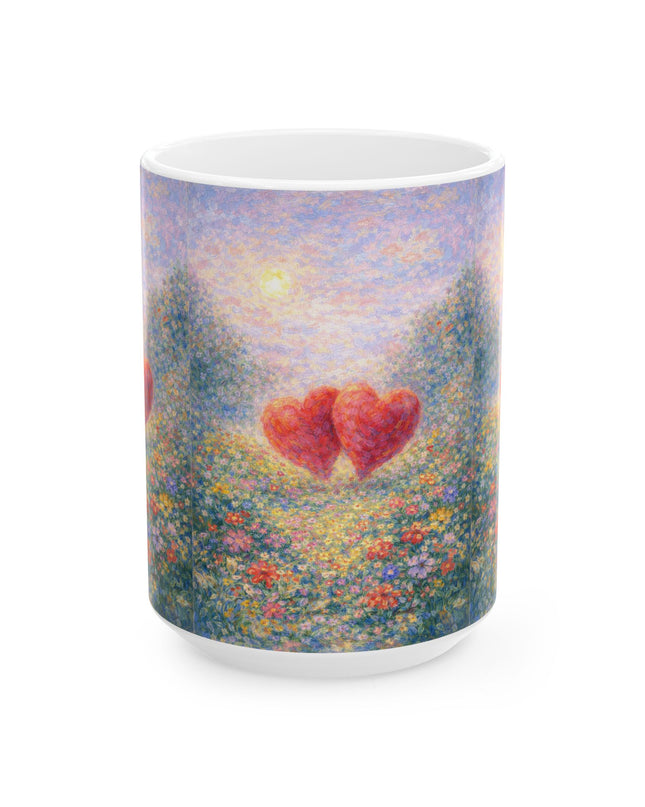 "Valentine's Day - Monet Style" Ceramic Mug, (11oz, 15oz)