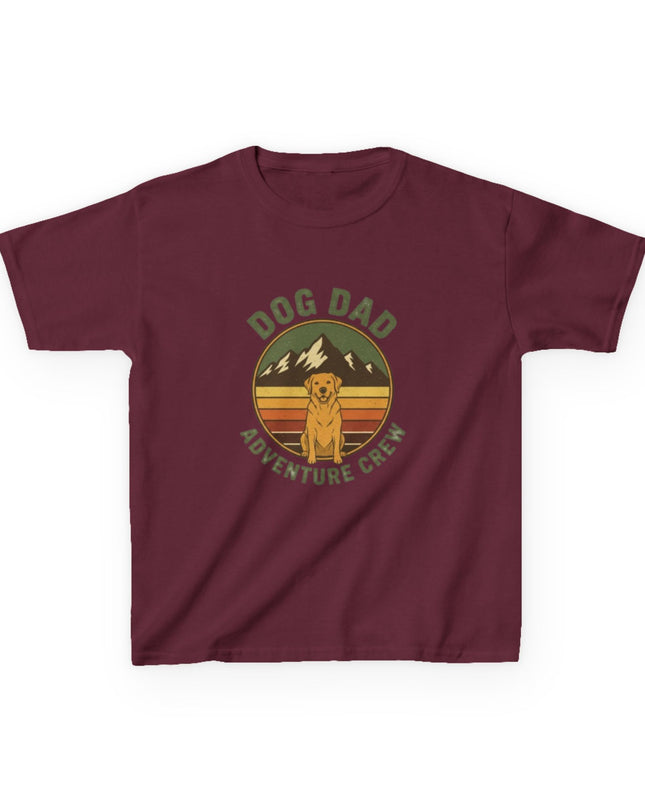 "Dog Dad Adventure Crew" Kids Heavy Cotton Tee