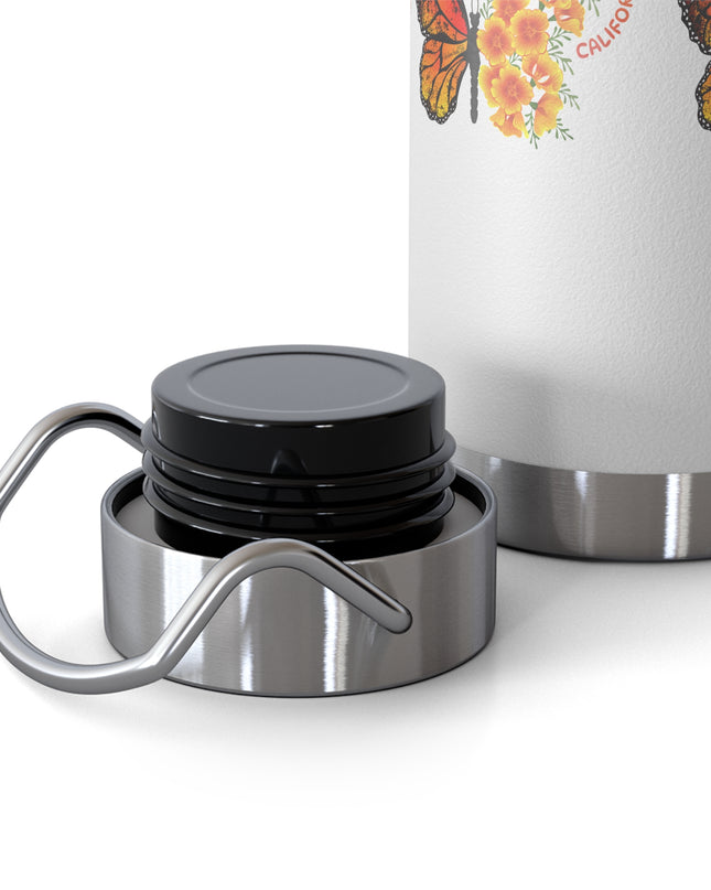 "Butterflies and Poppies Marin County, California" Copper Vacuum Insulated Bottle, 22oz