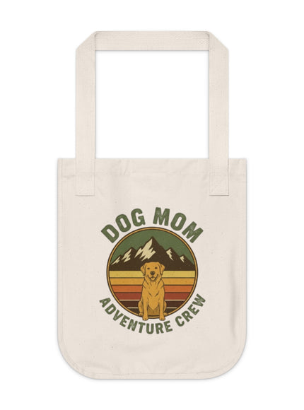 "Dog Mom" Organic Canvas Tote Bag