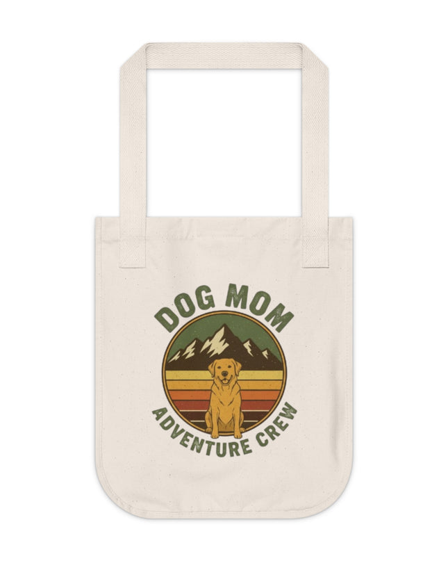 "Dog Mom" Organic Canvas Tote Bag