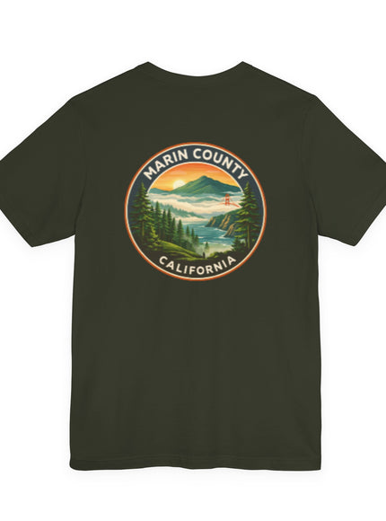 "Marin County - Above the Fog - No Text" (2-sided) Unisex Jersey Short Sleeve Tee