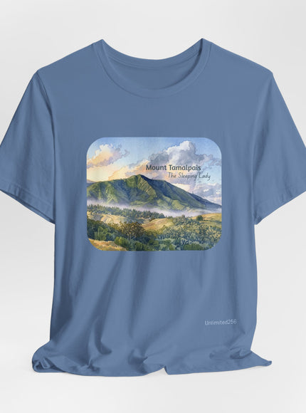 "Mount Tamalpais, the Sleeping Lady" Unisex Jersey Short Sleeve Tee