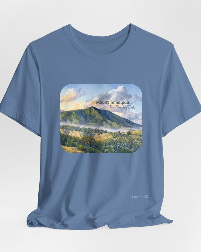 "Mount Tamalpais, the Sleeping Lady" Unisex Jersey Short Sleeve Tee