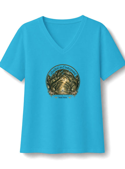"Rooted in my Centerpoint" Women's Relaxed Jersey Short Sleeve V-Neck Tee