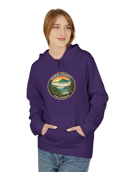 "Marin County, Above the Fog- no text" Unisex Midweight Softstyle Fleece Hoodie