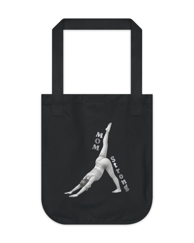 "Mom Strong Pilates" Organic Canvas Tote Bag