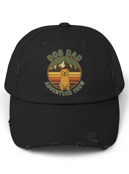 "Dog Dad Adventure Crew" Unisex Distressed Cap