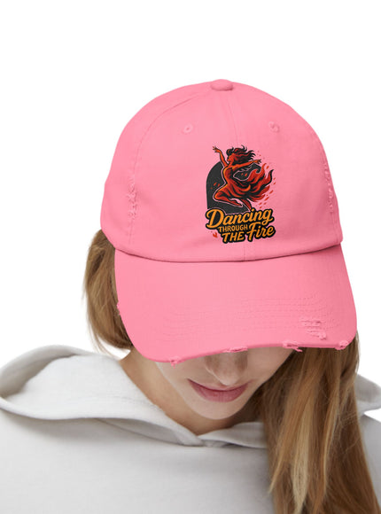 "Dancing Through the Fire" Unisex Distressed Cap