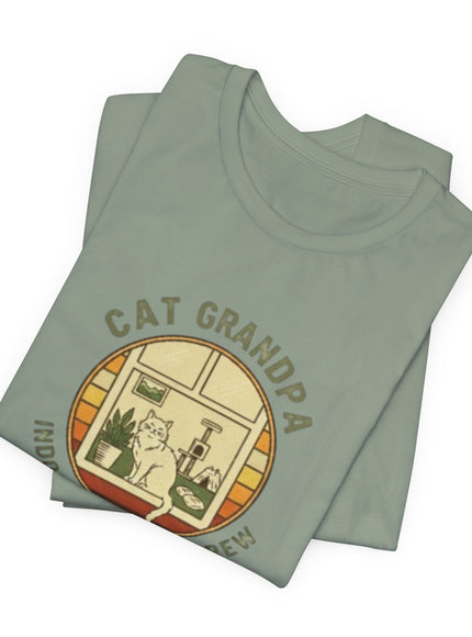 "Cat Grandpa Indoor Adventure Crew" Unisex Jersey Short Sleeve Tee