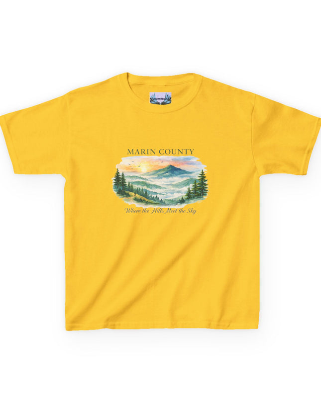 "Marin County, Where the Hills Meet the Sky" Kids Heavy Cotton Tee