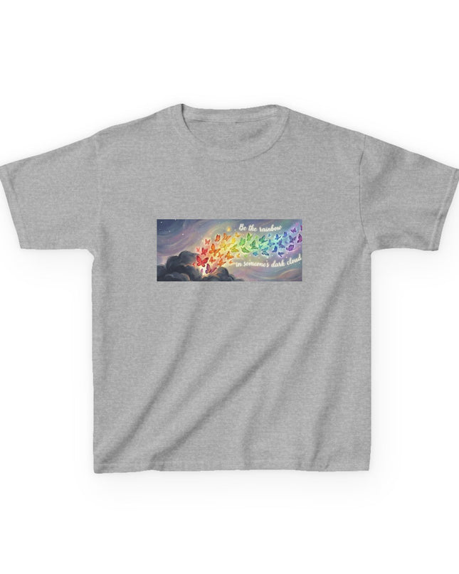 "Be the Rainbow in Someone's Dark Cloud" Kids Heavy Cotto Tee