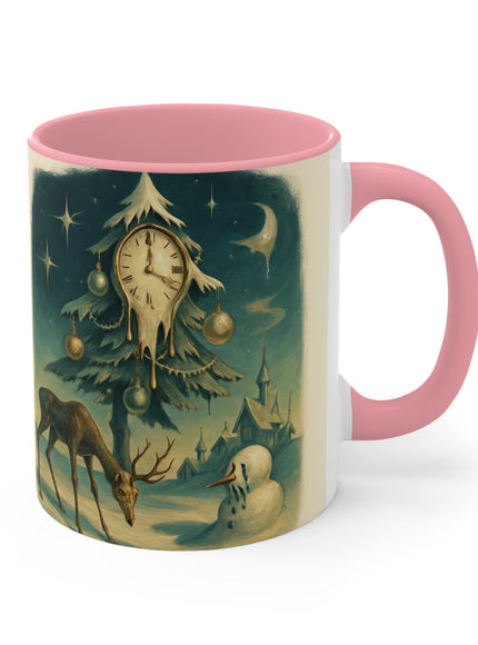 "Classic Christmas Scene (Salvador Dali Style)"  Accent Mug