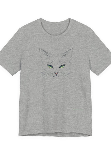 "Cat Face Sketch" Unisex Jersey Short Sleeve Tee