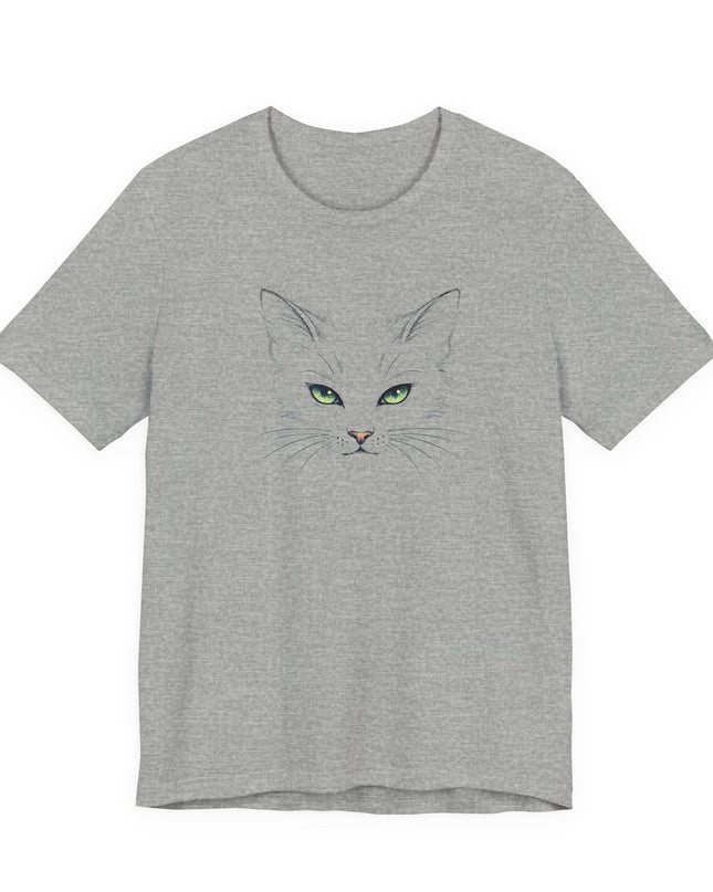 "Cat Face Sketch" Unisex Jersey Short Sleeve Tee
