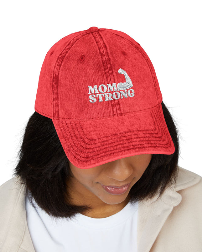 "Mom Strong" Vintage Cap (Embroidery)
