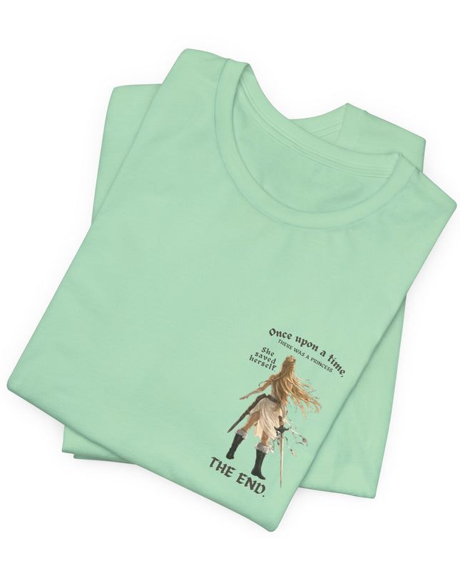 "She Saved Herself" (ink both sides) Unisex Jersey Short Sleeve Tee