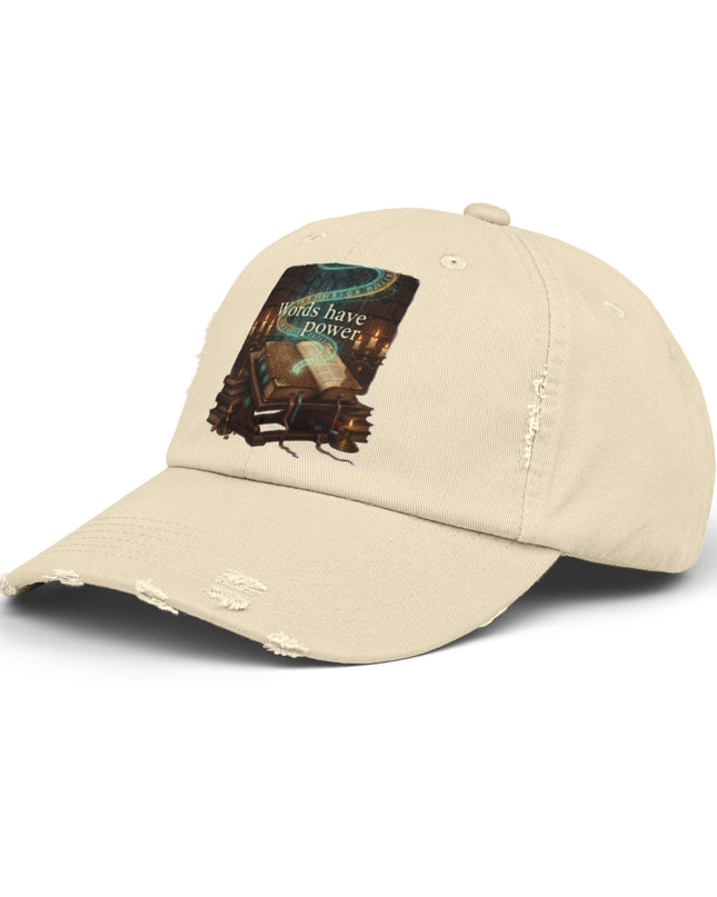 "Words Have Power" Unisex Distressed Cap