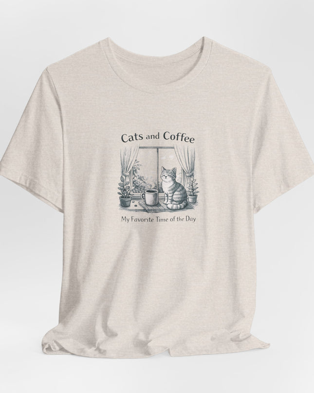 "Cats and Coffee" Unisex Jersey Short Sleeve Tee