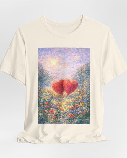 "Valentine's Day - Monet Style" Unisex Jersey Short Sleeve Tee