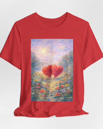 "Valentine's Day - Monet Style" Unisex Jersey Short Sleeve Tee