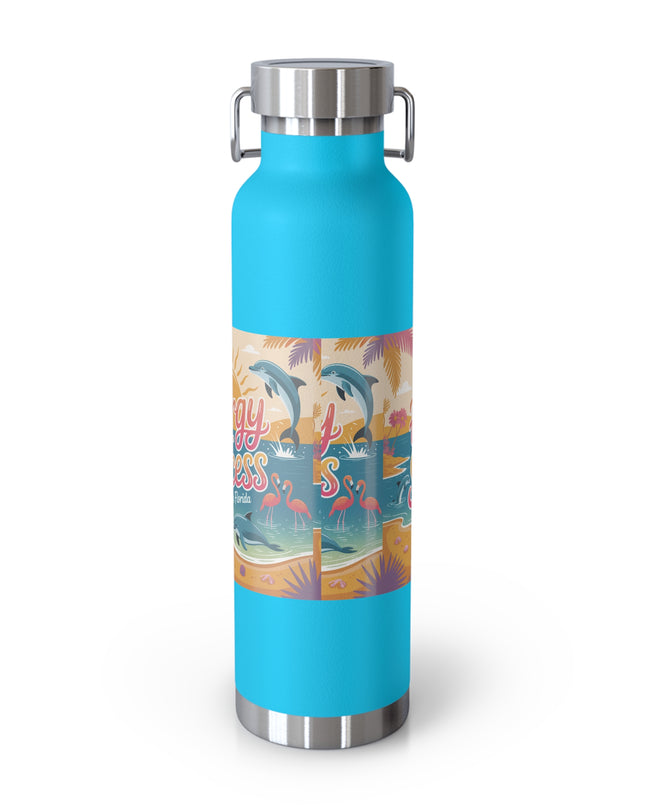 "February in Florida, Energy for Success" Copper Vacuum Insulated Bottle, 22oz