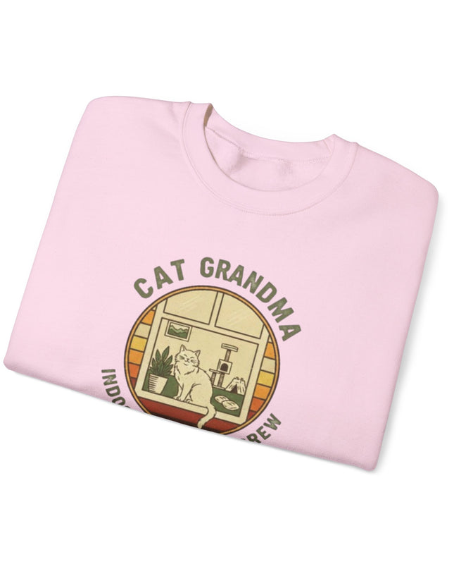 "Cat Grandma Indoor Adventure Crew" Unisex Adult Crewneck Sweatshirt