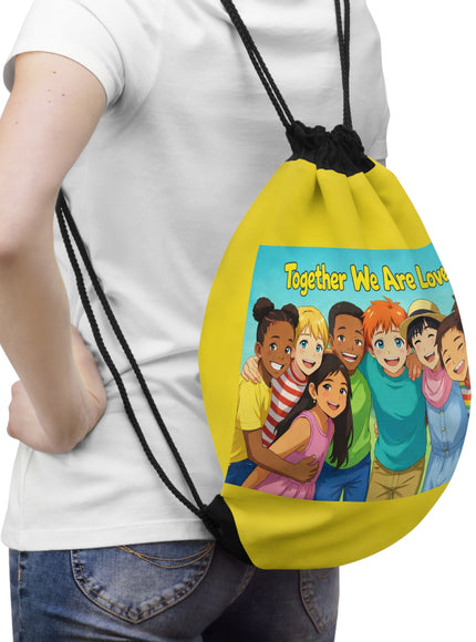 "Together We Are Loved" Drawstring Bag