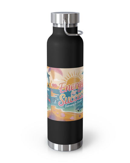 "February in Florida, Energy for Success" Copper Vacuum Insulated Bottle, 22oz